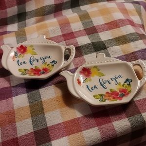Pioneer Women tea bag saucers
